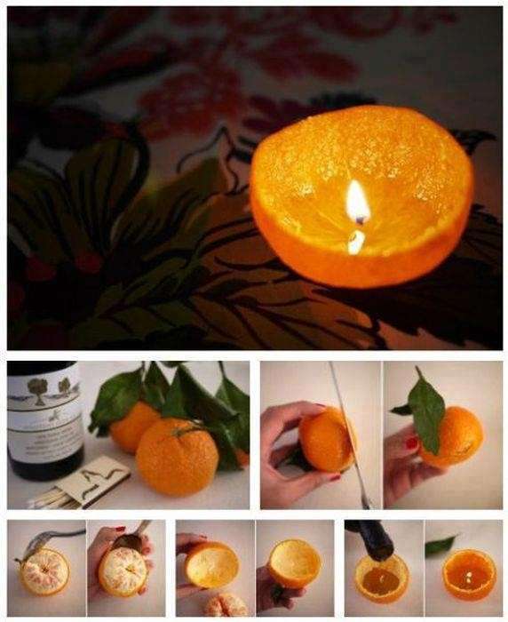 Candela con arance