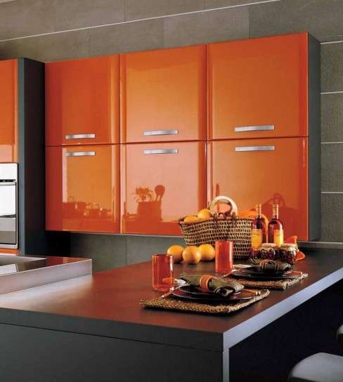 Cucina moderna arancio
