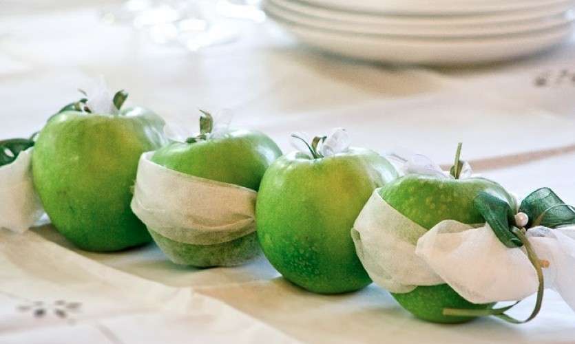 Decorazioni con mele verdi