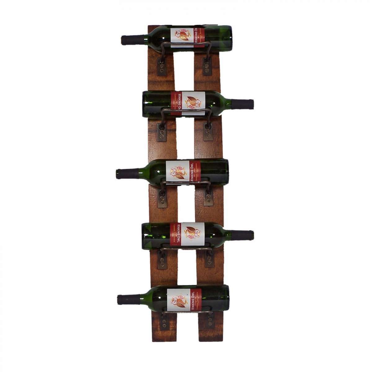 Portabottiglie verticale in legno 
