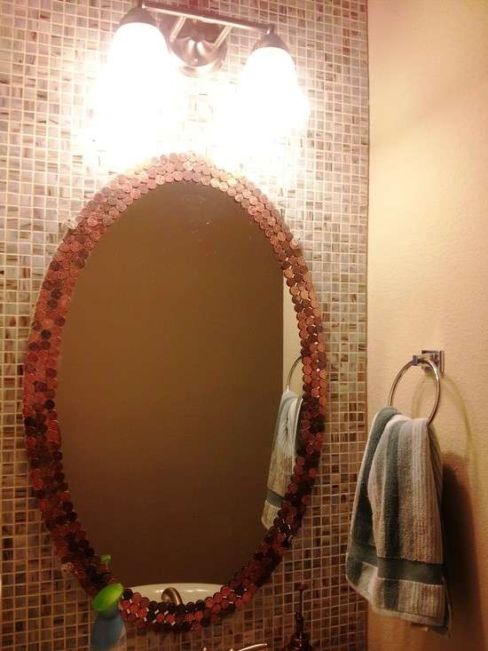 Specchio mosaico in bagno