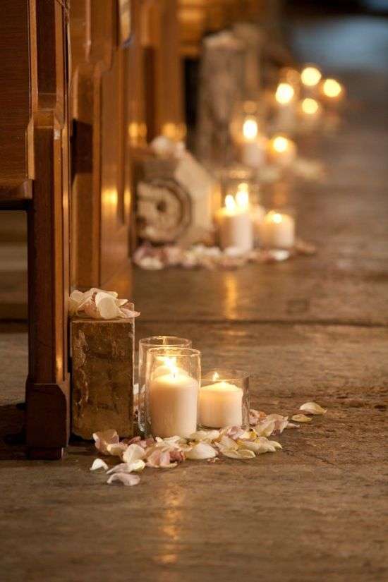 Addobbi chiesa matrimonio con candele