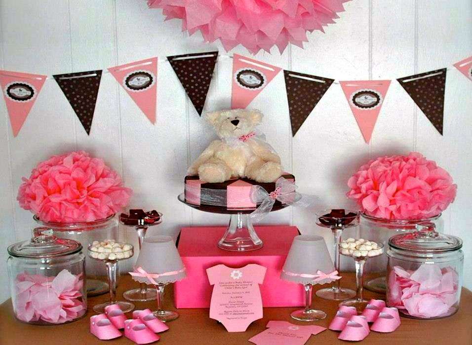 Addobbi rosa per baby shower