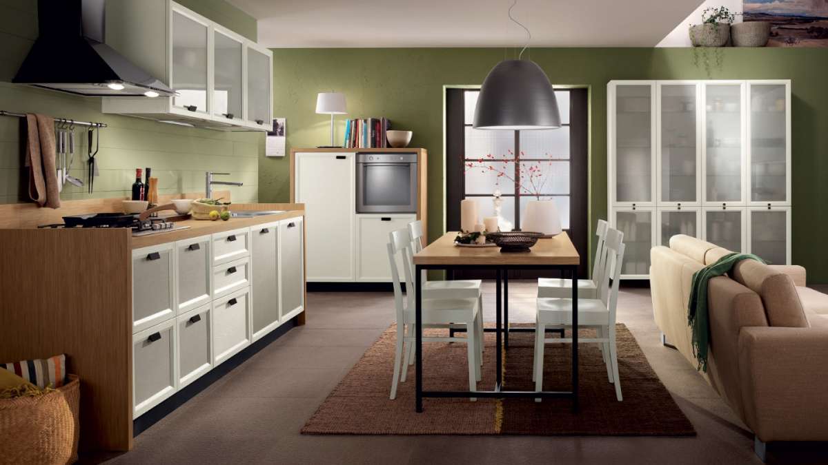 Ante effetto tessuto, cucine Scavolini