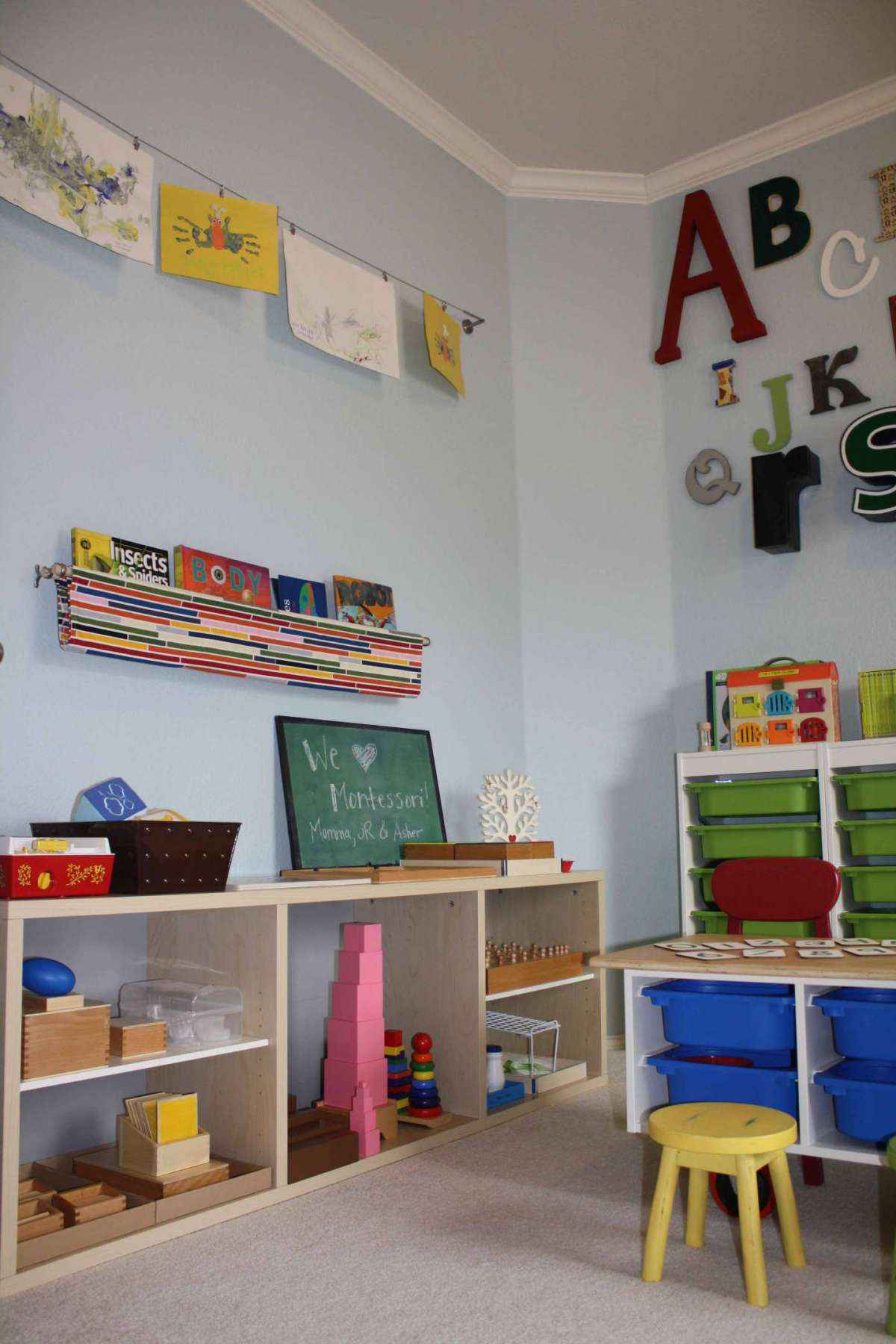 Area gioco in stile montessori