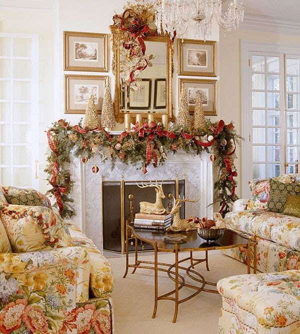 Arredare casa a Natale, rosso e oro