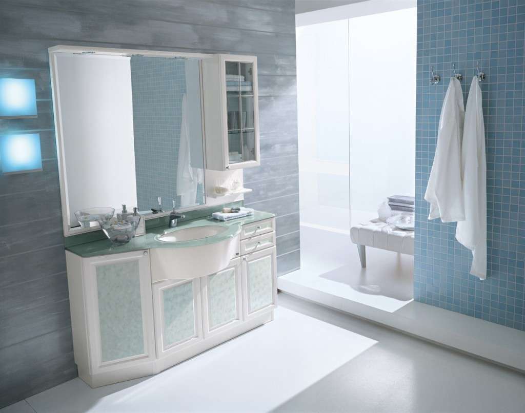 Bagno bianco e verde Ideagroup