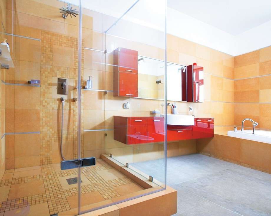 Bagno cieco, specchiera grande