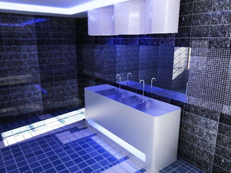 Bagno con luci a led