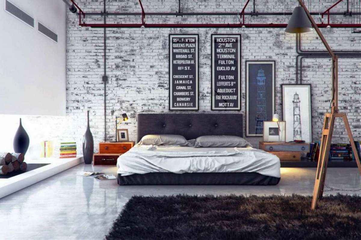 camera-da-letto-in-stile-industriale-