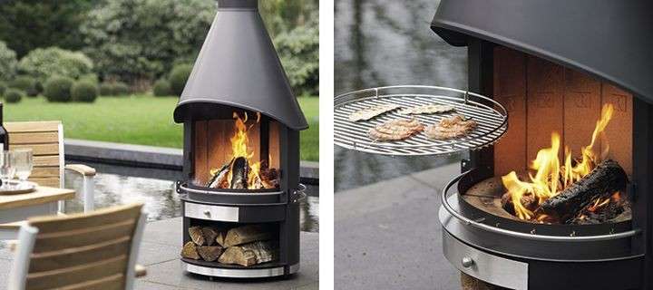 Caminetto con funzione grill