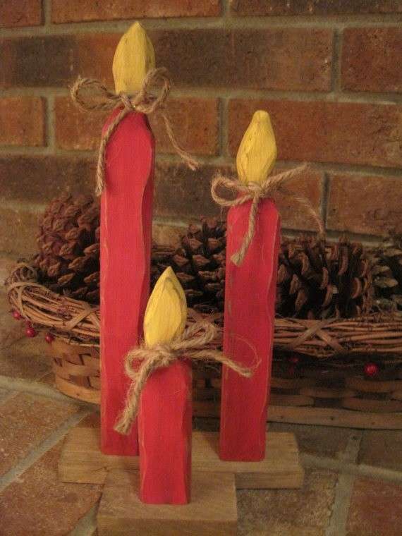 Candele di legno