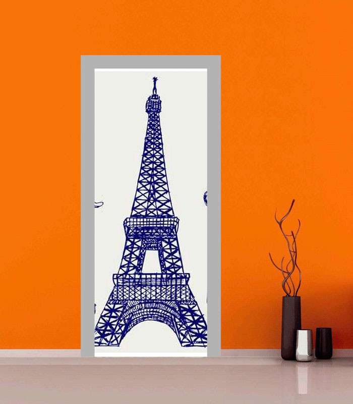 Carta con Tour Eiffel per decorare le porte