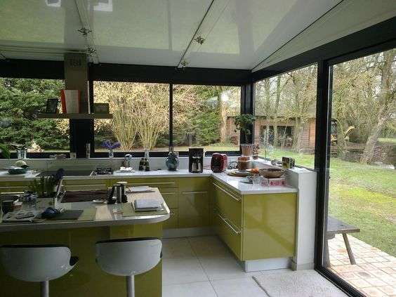 Cucina veranda coperta