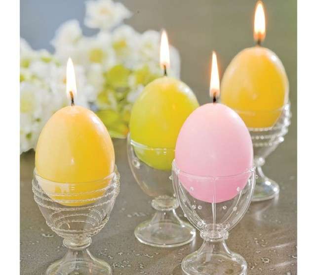 Decorazioni pasquali: le candele a forma di uova