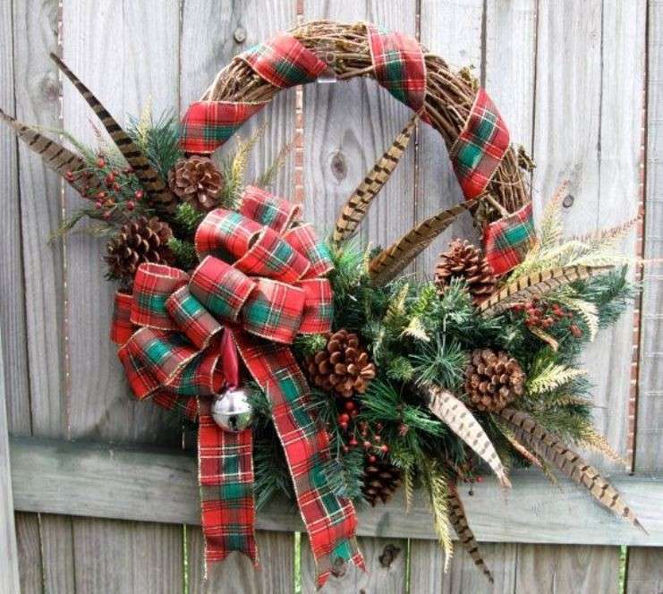 Ghirlanda natalizia tartan