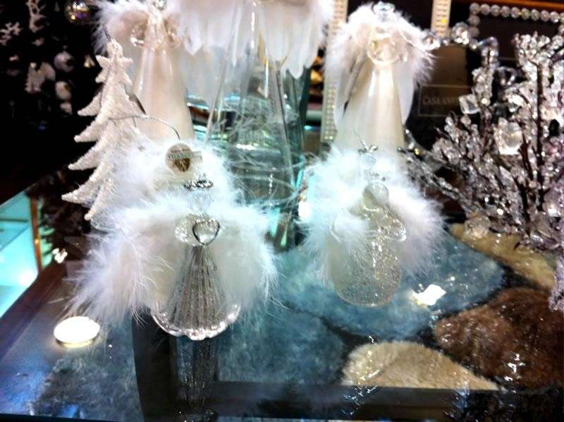 Goodwill decorazioni Natale, angeli con piume