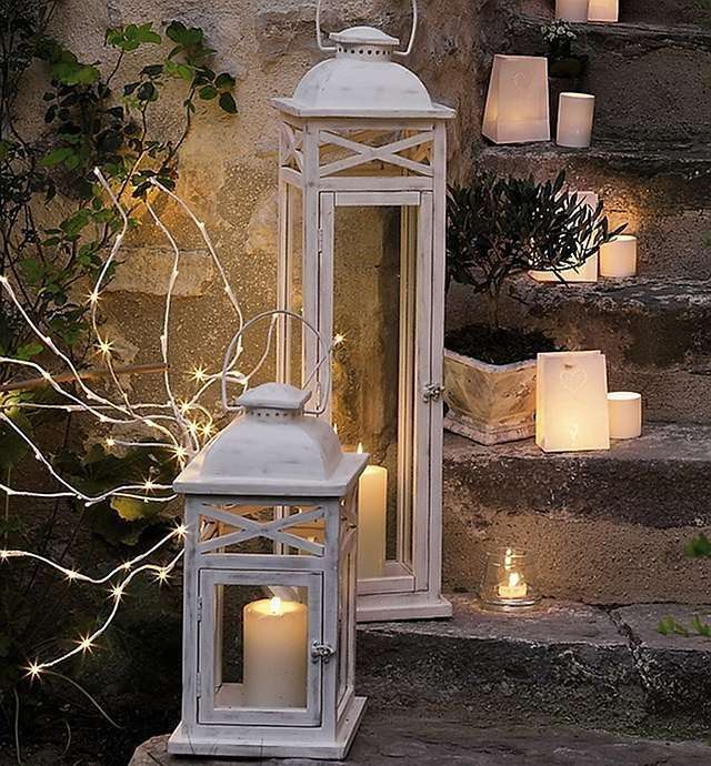 Lanterne natalizie bianche