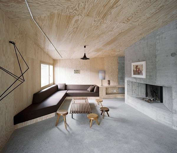 Legno e cemento protagonisti