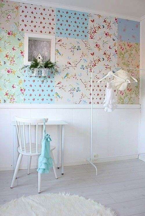 Mix di carte da parati shabby chic 