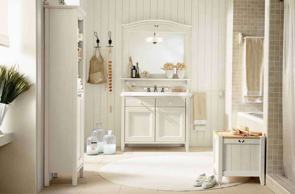 Mobili per il bagno in stile country chic