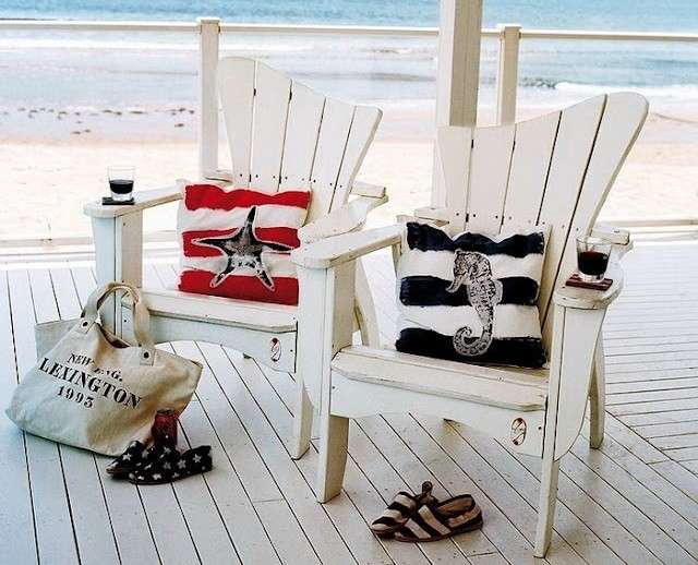 Outdoor con sedie shabby chic