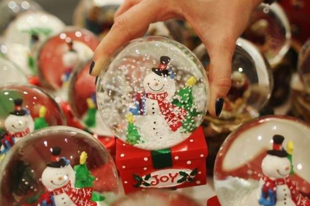 Palle di neve con pupazzo