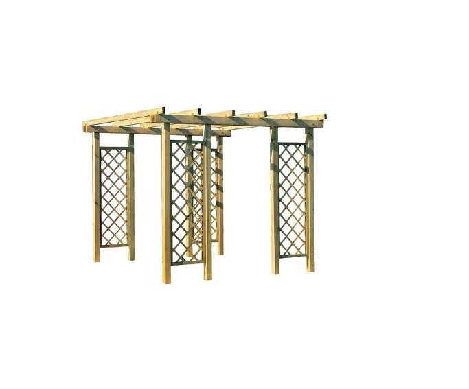 Pergola con griglie Leroy Merlin 