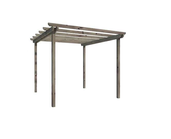 Pergola in legno scuro