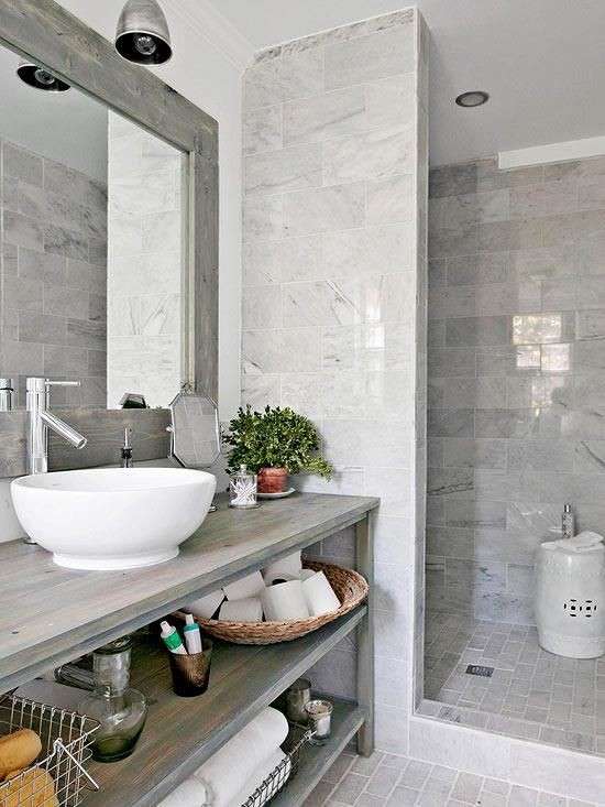 Piastrelle bagno grigio