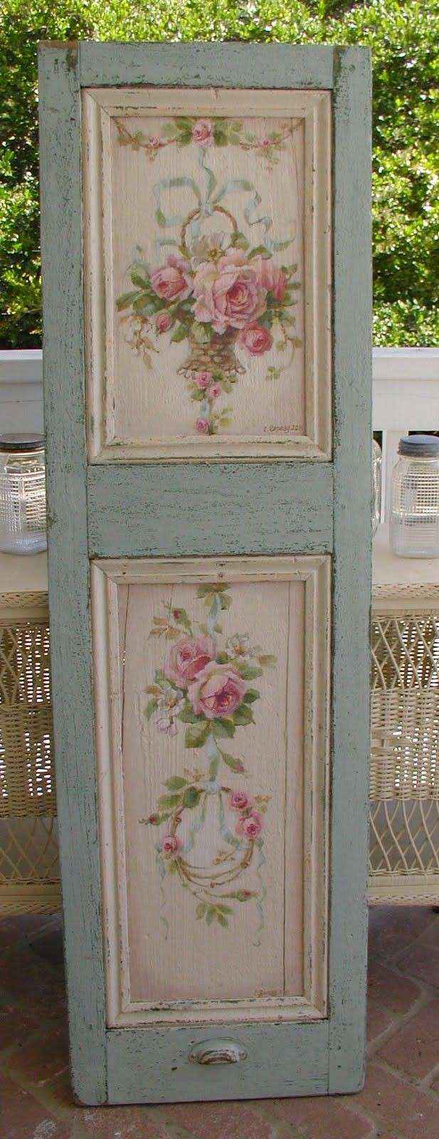 Porta decoupage shabby chic