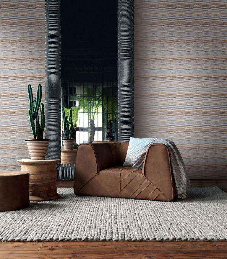 Salotti con carta da parati Missoni Home