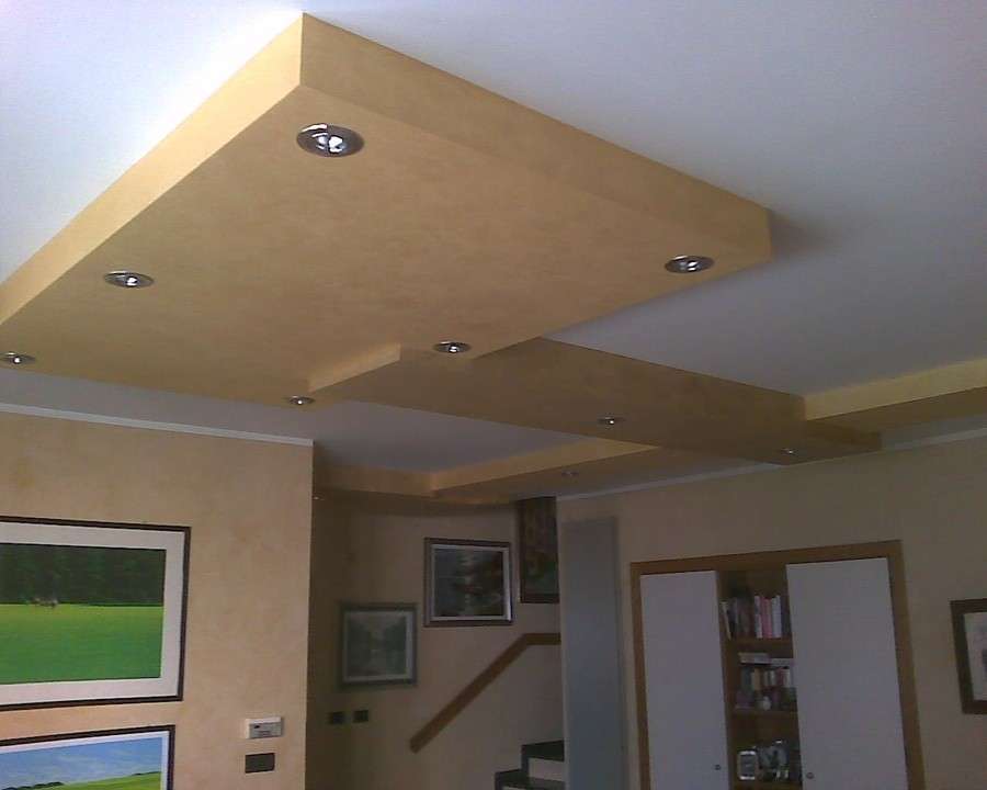 Soffitto cartongesso bicolore