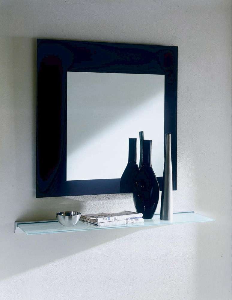 Specchio con cornice in cristallo