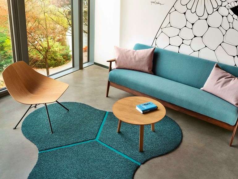 Tappeto azzurro Vorwerk & Co Teppichwerke