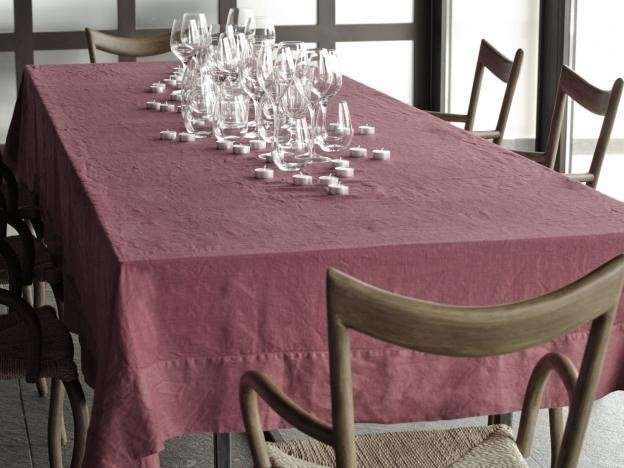 Tovaglia malva La Fabbrica del Lino