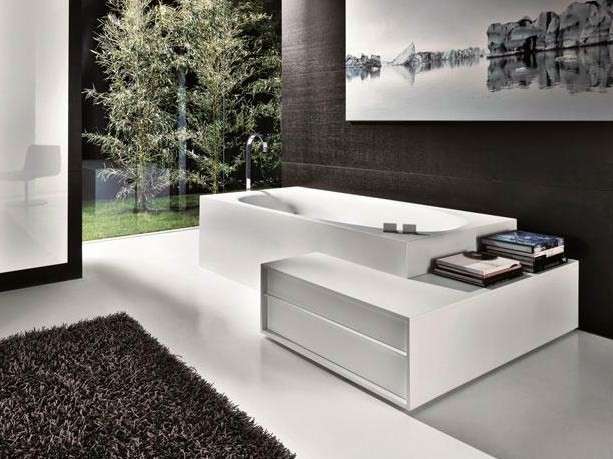 Vasca da bagno Falper con mobile angolare