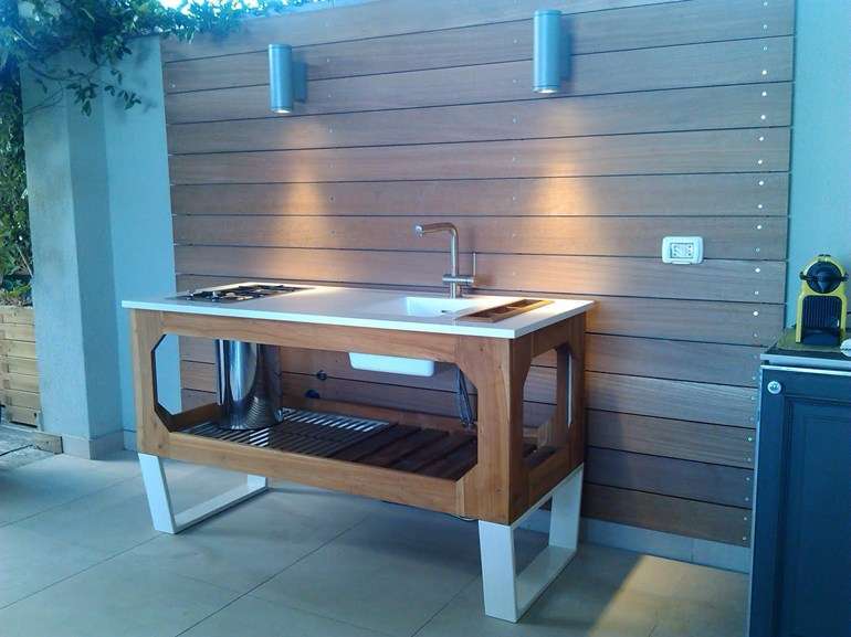 Veranda con cucina