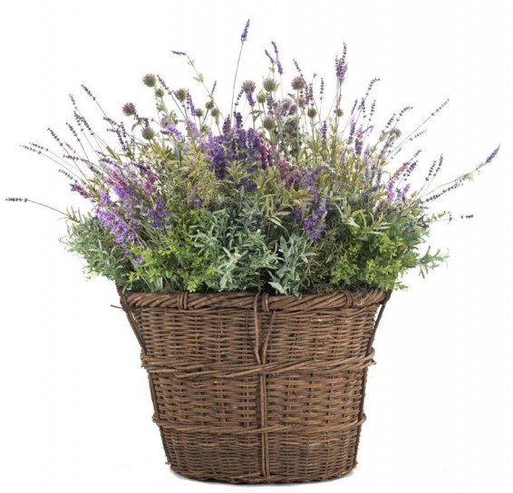 Cesto con la lavanda