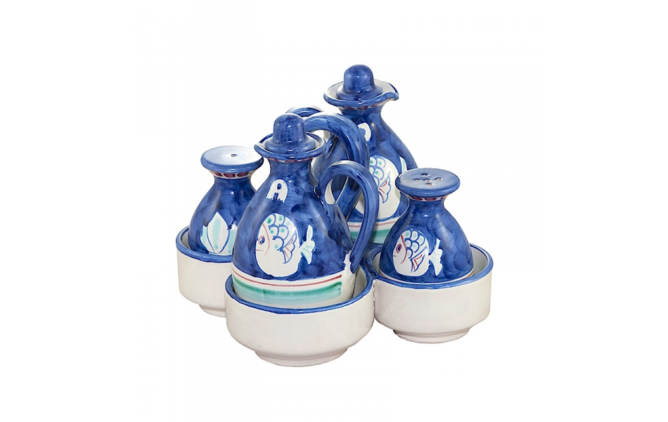 Set sale pepe olio ed aceto Ceramica Vietrese