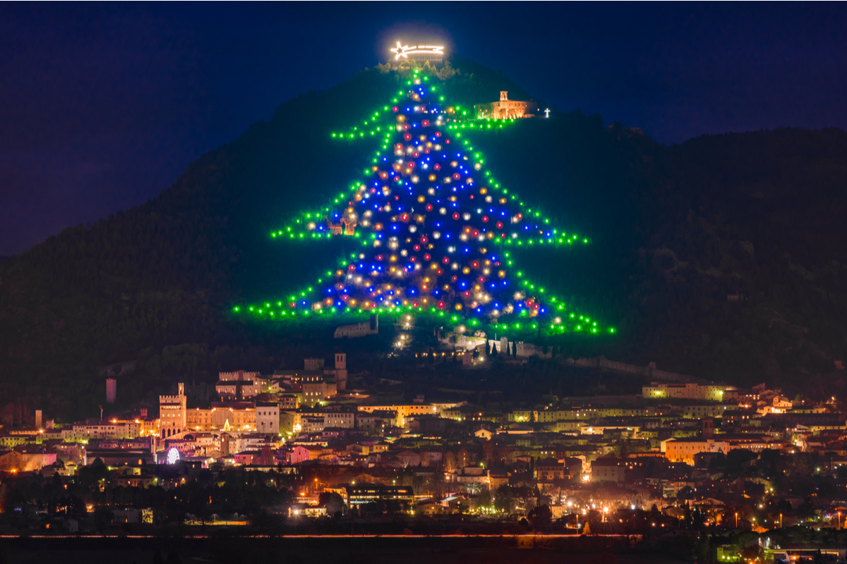 albero natale gubbio