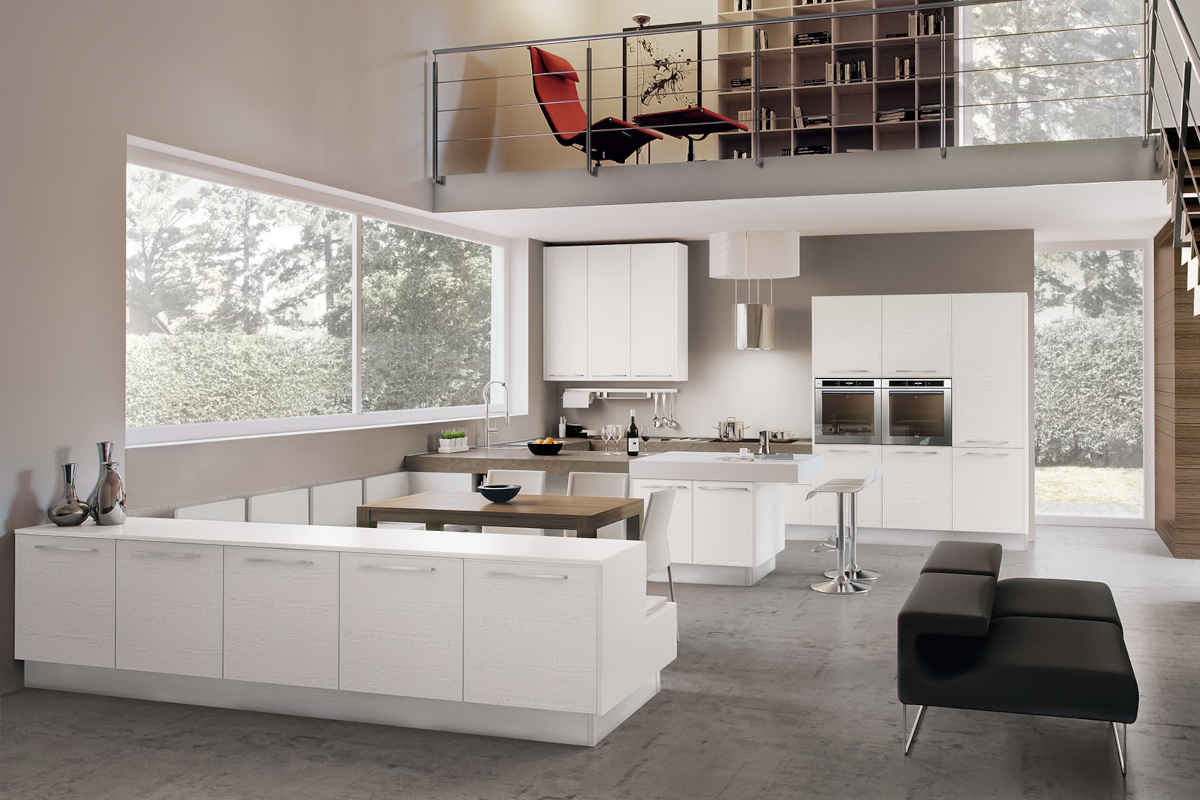 cucine bianche lube moderne modello adele