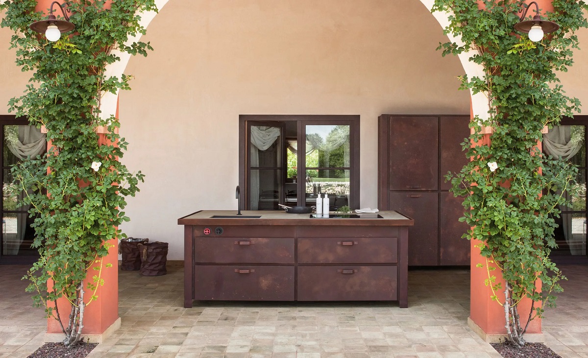 cucine da esterno in acciaio