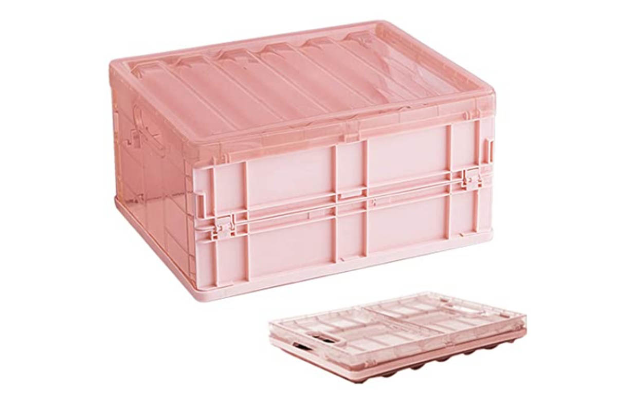rosa pastello scatola plastica