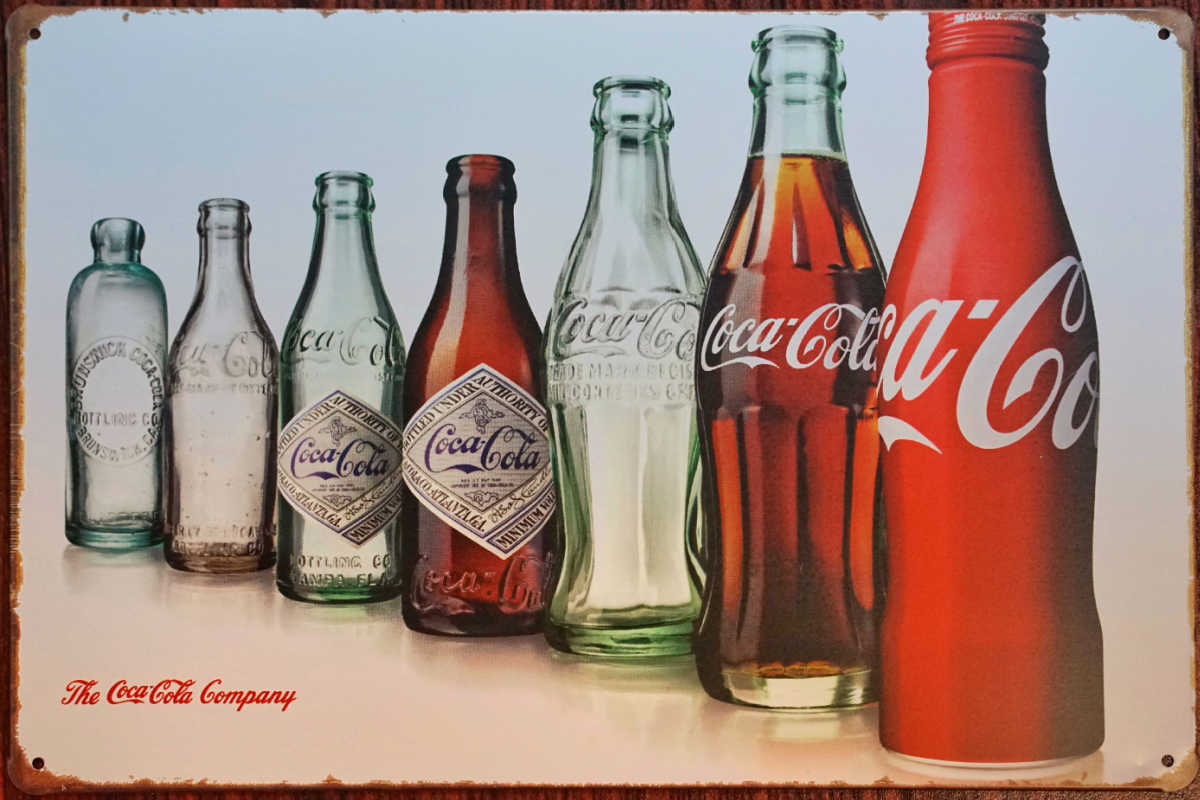 coca cola stile bottiglie