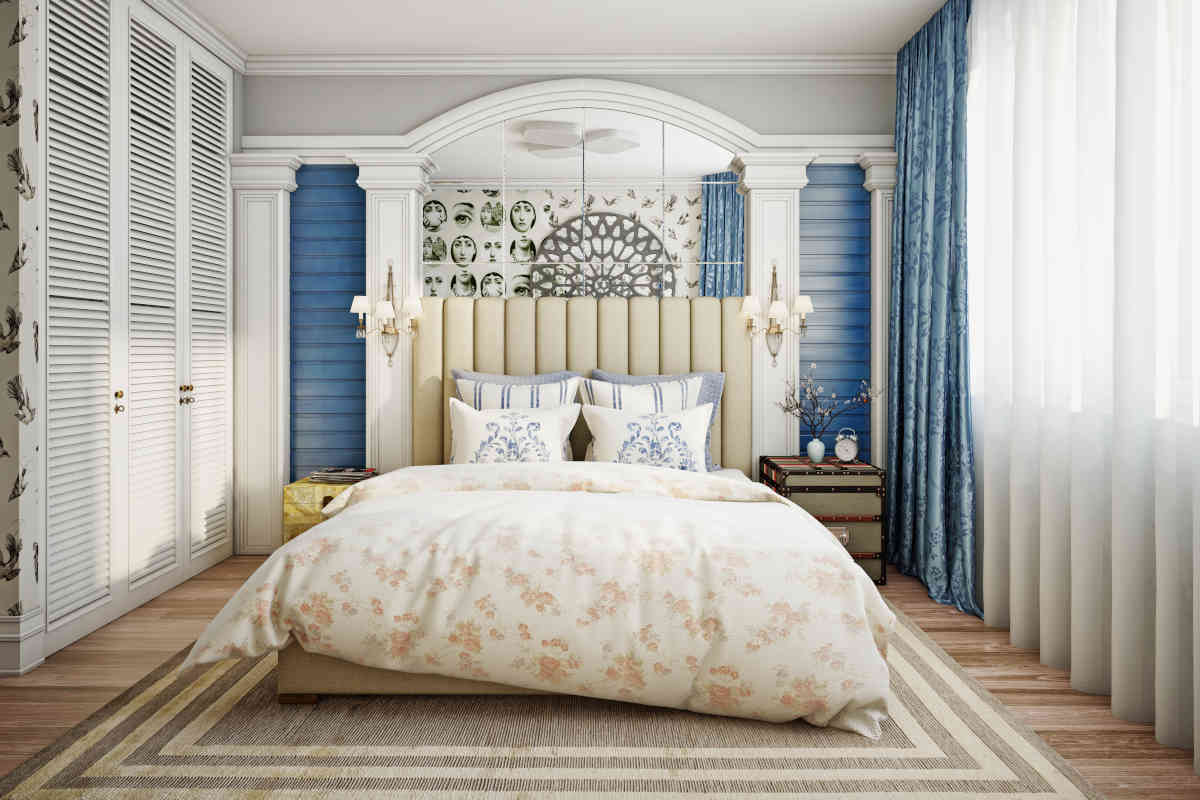 interrni di una camera da letto in stile provenzale
