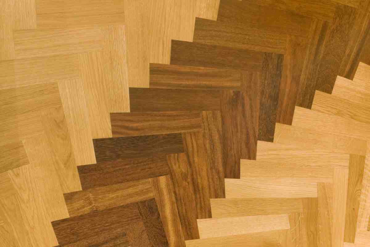 Parquet a spina di pesce visto dall'alto