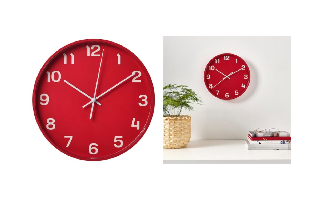 orologio rosso Ikea