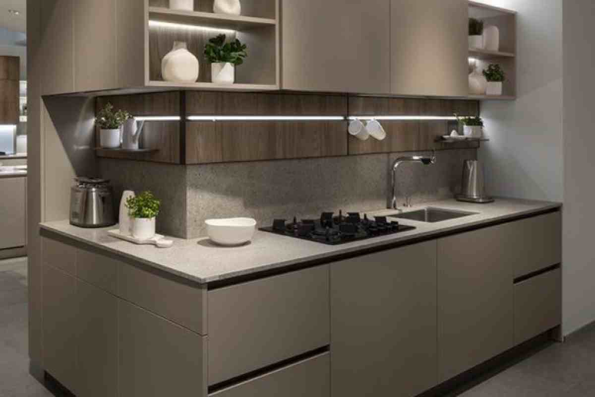 Cucina lineare doppia