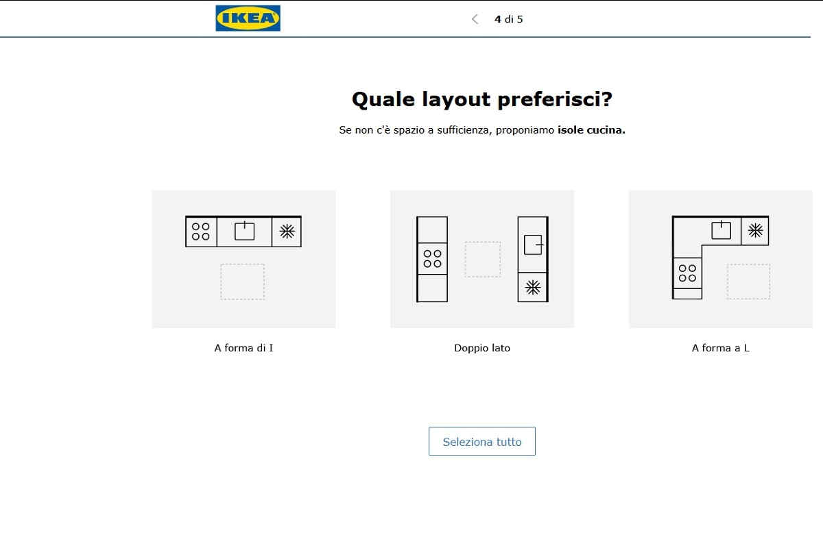 schermata del configuratore home planner ikea